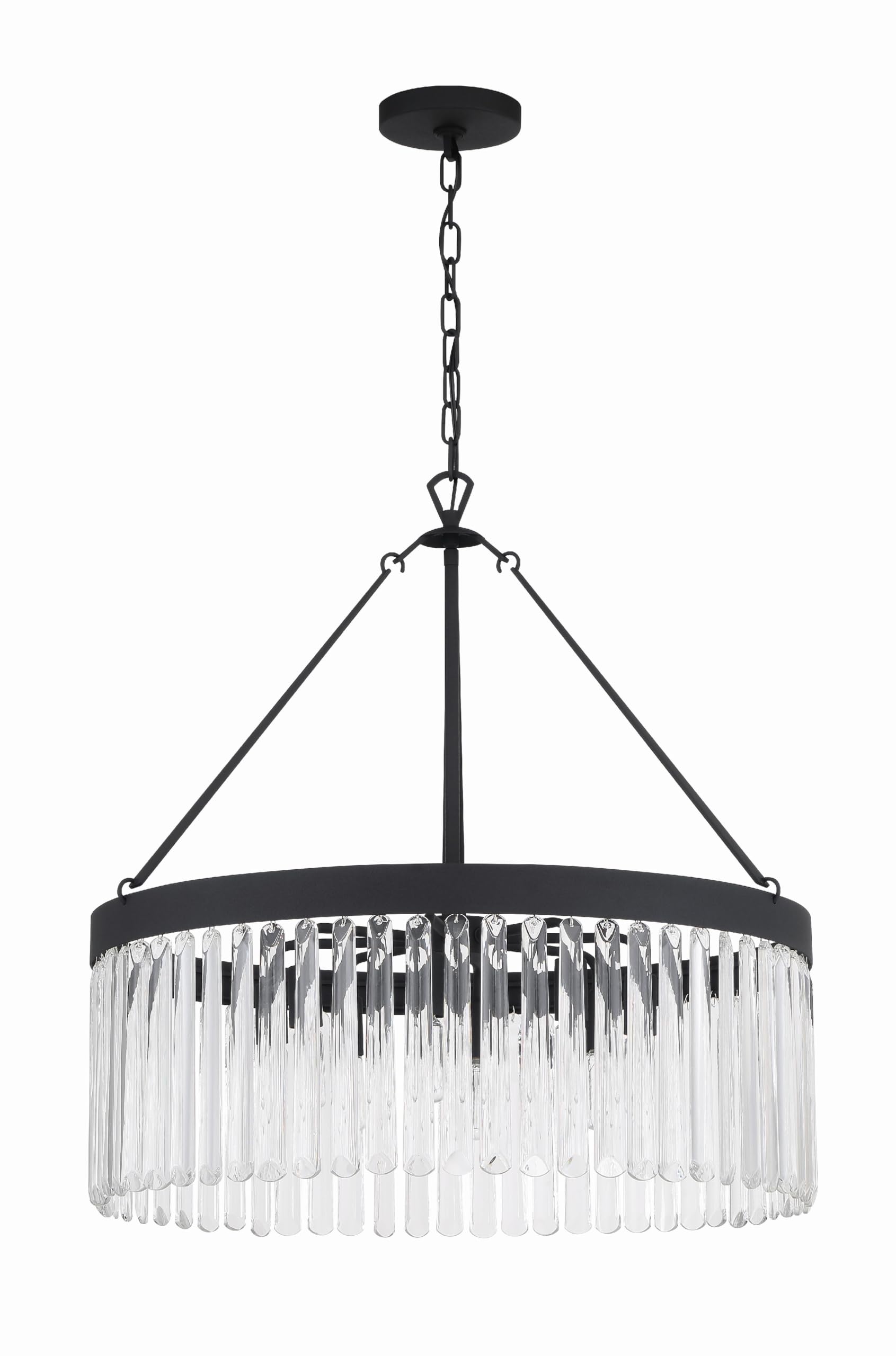 Amazon.com: Crystorama Emory 8 Light Black Forged Chandelier